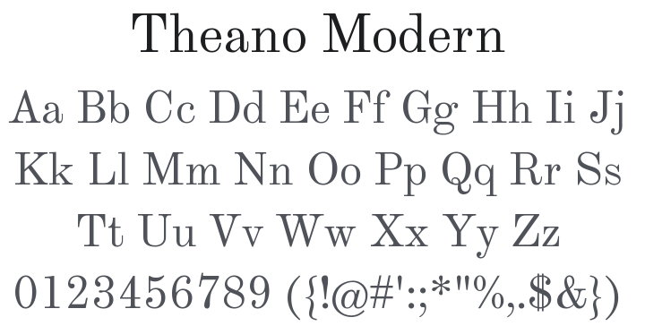 Theano Modern Font