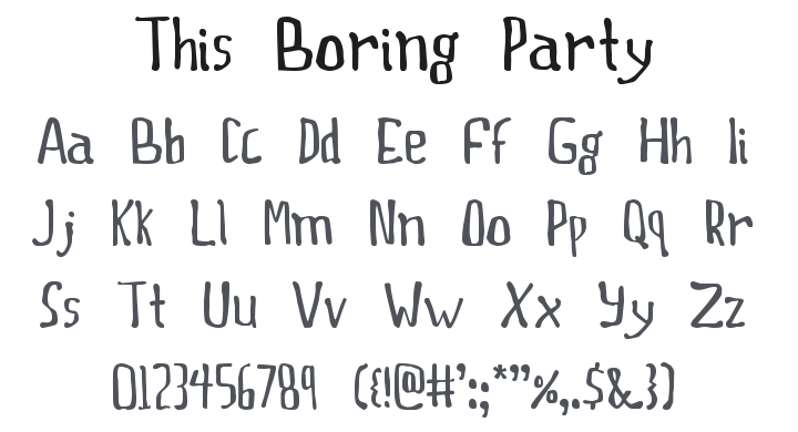This Boring Party Font