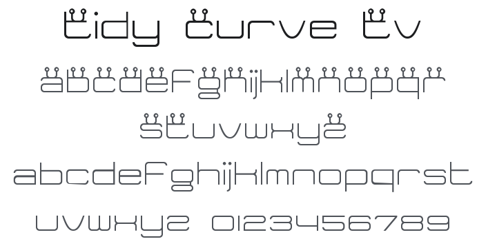 Tidy Curve TV Font