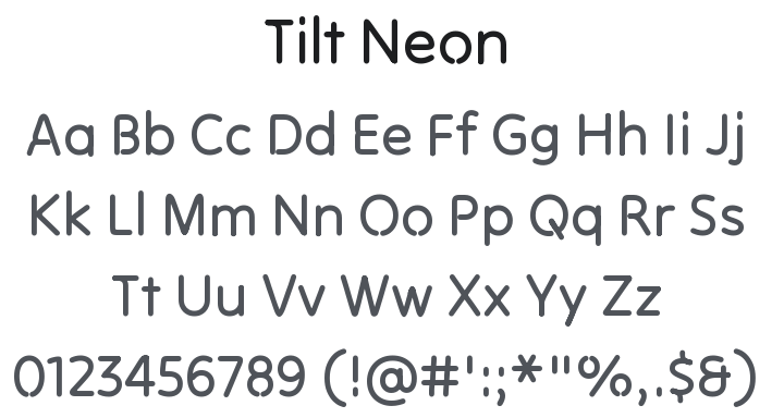 Tilt Neon Font