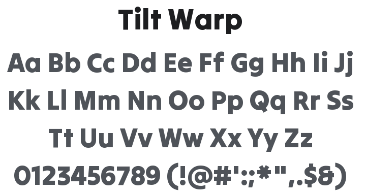 Tilt Warp Font