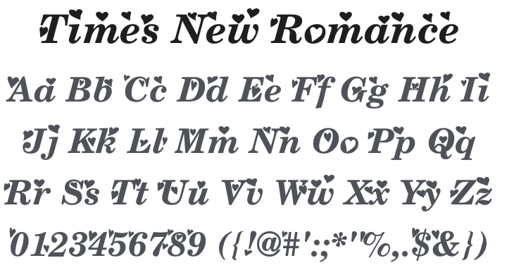 Times New Romance Font