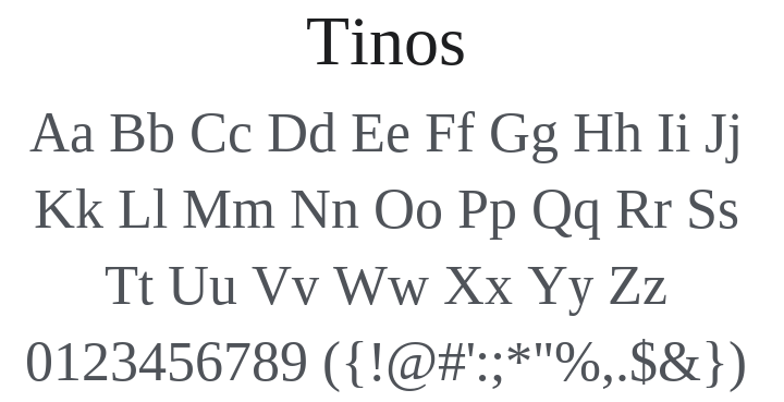 Tinos Font Family