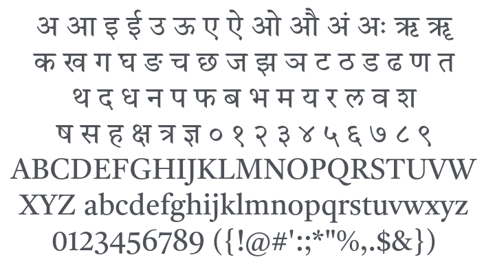 Tiro Devanagari Sanskrit Font Family