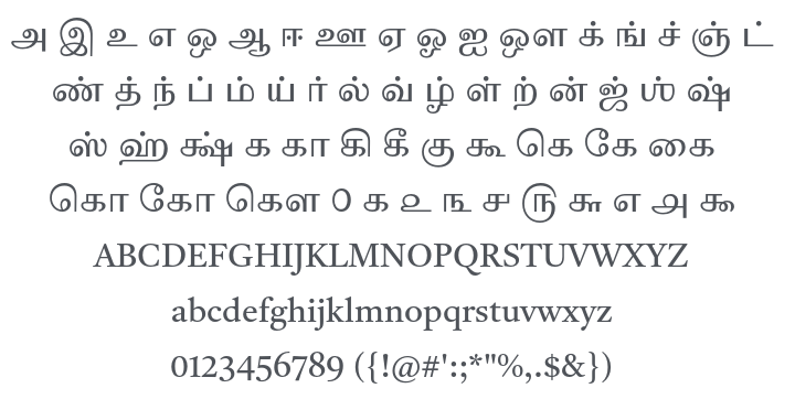 Tiro Tamil Font Family