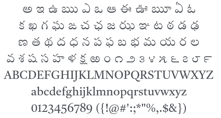 Tiro Telugu Font Family