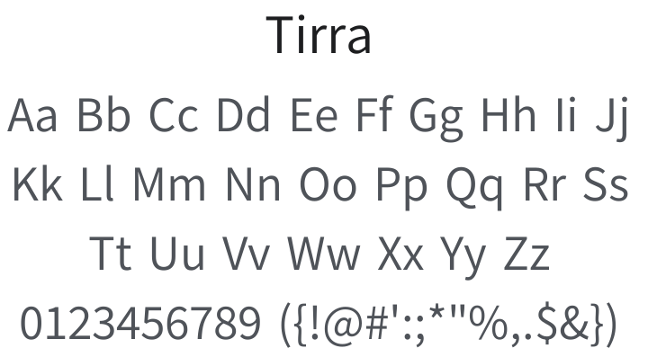 Tirra Font Family