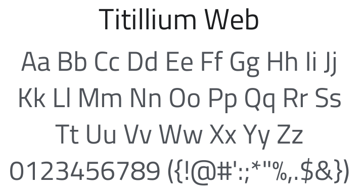 Titillium Web Font Family