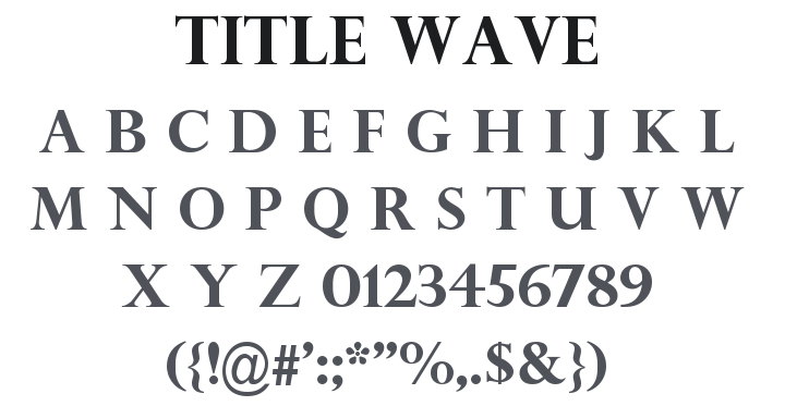 Title Wave Font