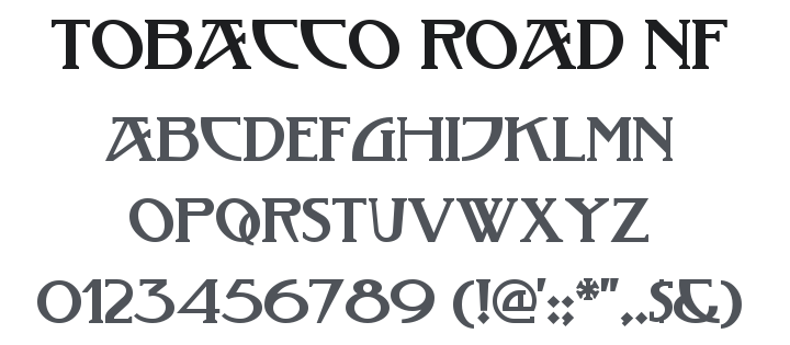 Tobacco Road NF Font