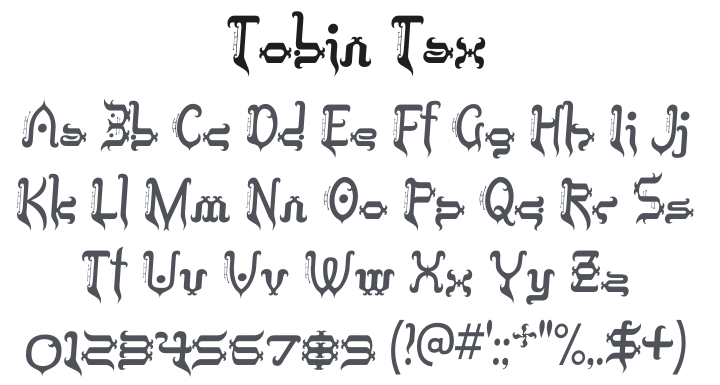 Tobin Tax Font
