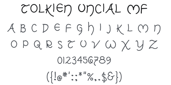 Tolkien Uncial MF Font