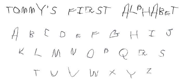 Tommy's First Alphabet Font