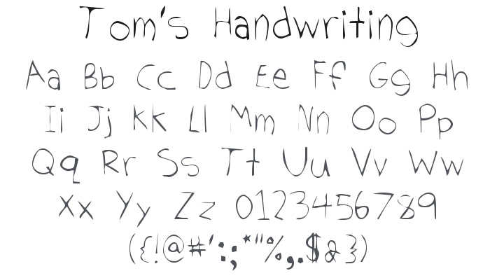 Tom's Handwriting Font