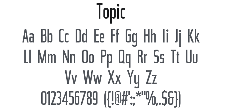 Topic Font Family