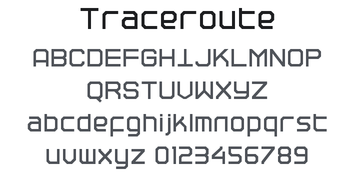Traceroute Font Family