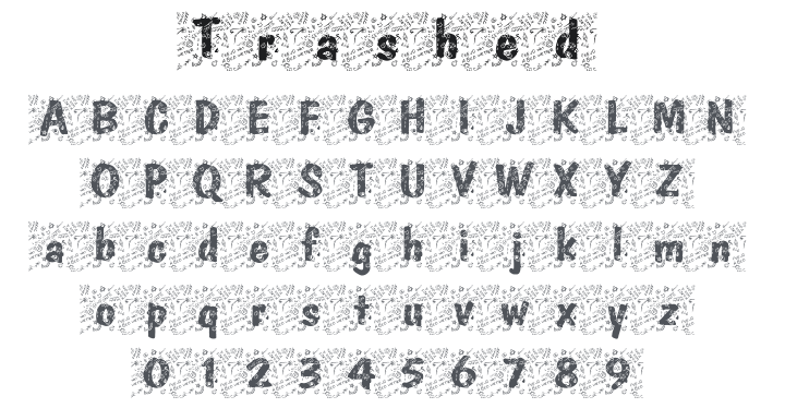 Trashed Font