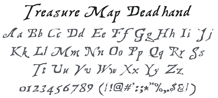Treasure Map Deadhand Font