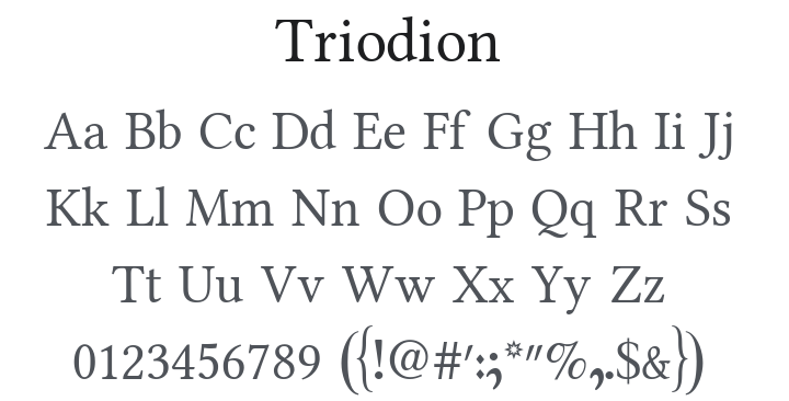 Triodion Font