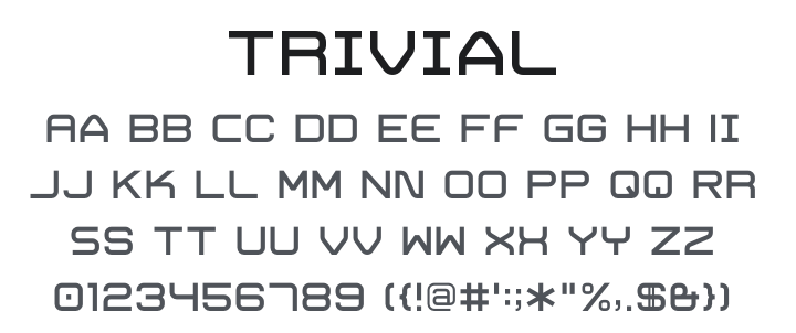 Trivial Font Family