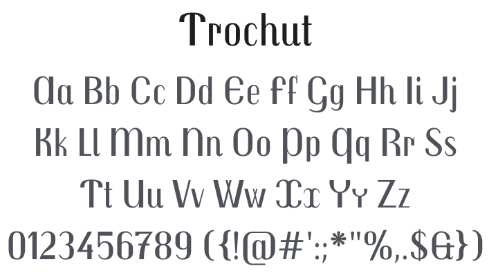 Trochut Font Family