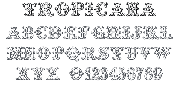 Tropicana Font