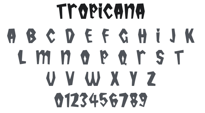 Tropicana Font