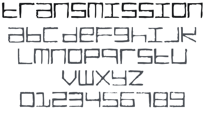 TRUCK Transmission Font