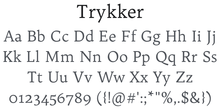 Trykker Font