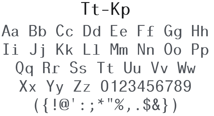 Tt-Kp Font Family