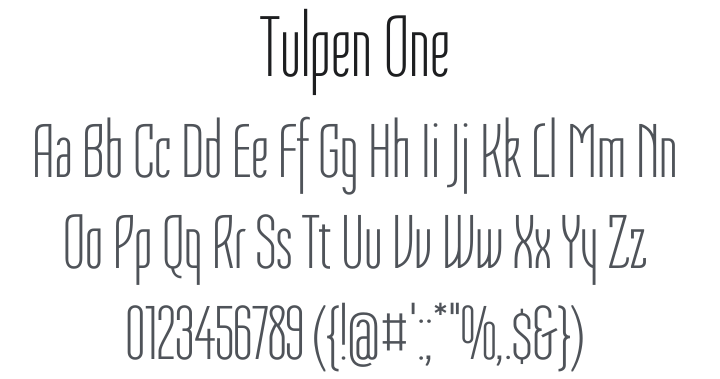 Tulpen One Font