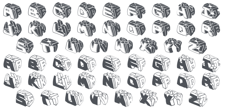 Type Boxes Rounded Two Font