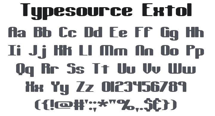 Typesource Extol Font Family