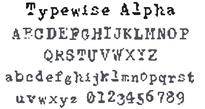 Typewise Alpha Font