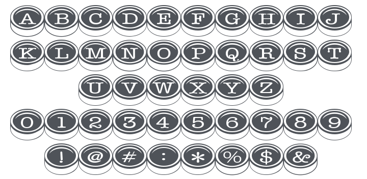Typewriter Keys Font
