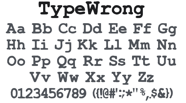 TypeWrong Font
