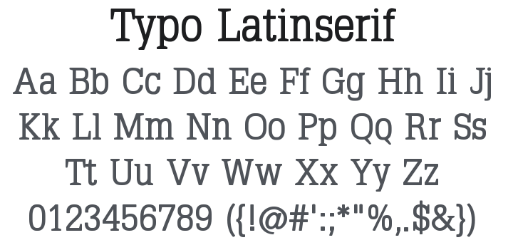Typo Latinserif Font
