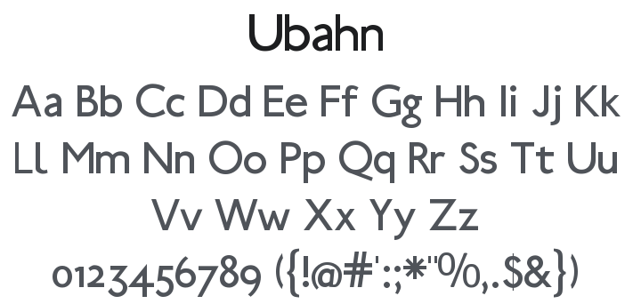 Ubahn Font Family