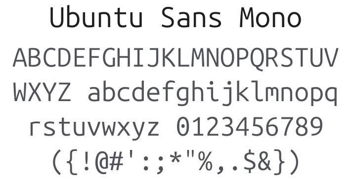Ubuntu Sans Mono Font Family