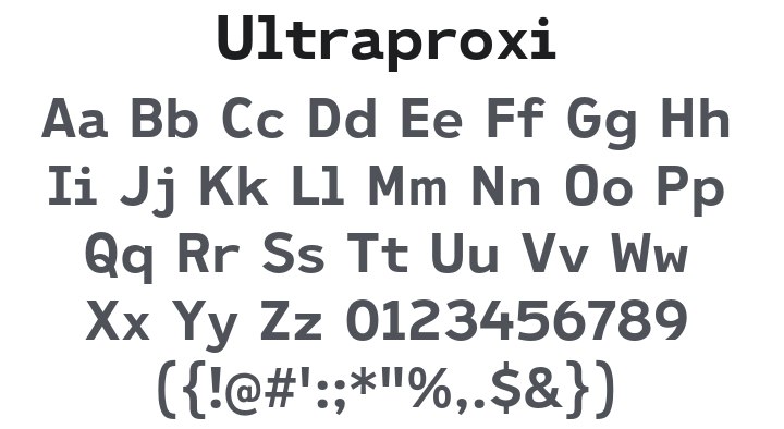 Ultraproxi Font Family