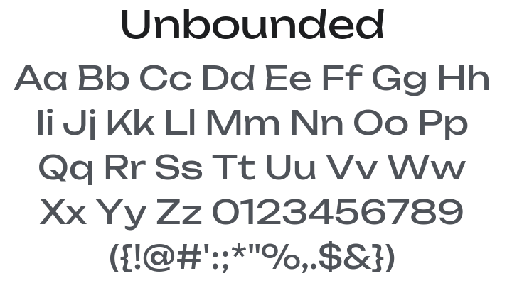 Unbounded Font Family
