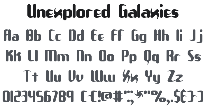 Unexplored Galaxies Font Family