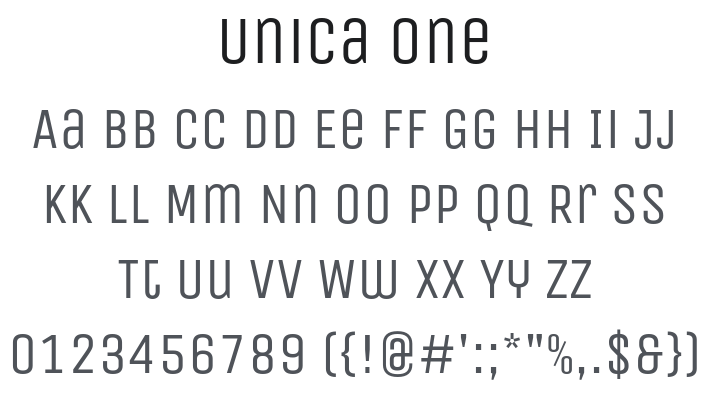 Unica One Font
