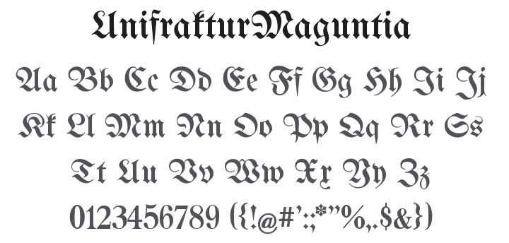 UnifrakturMaguntia Font