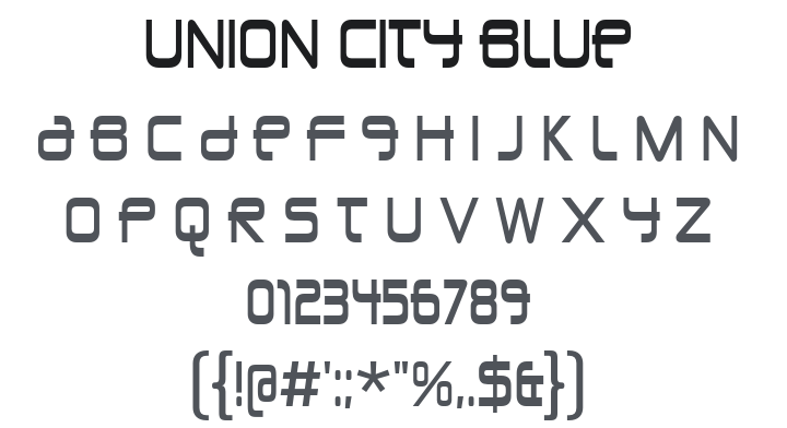 Union City Blue Font