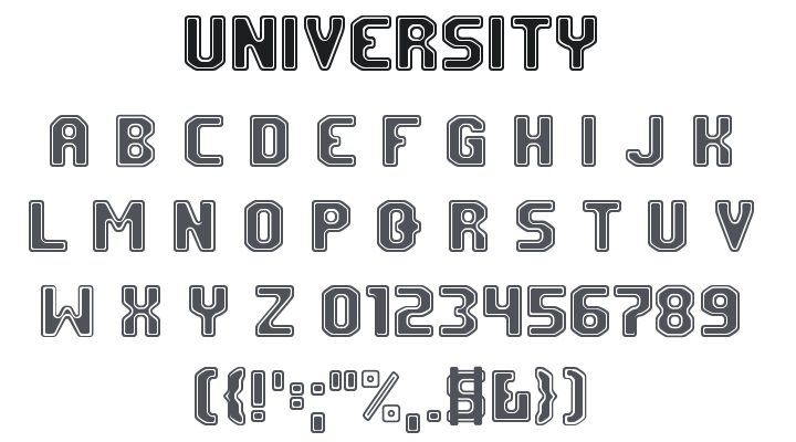 University Font