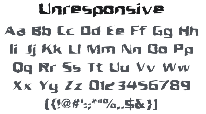 Unresponsive Font