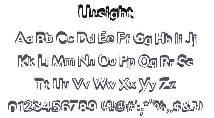 Unsight Font