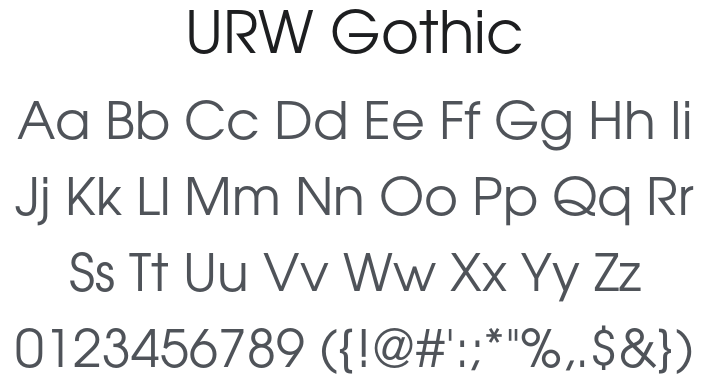 URW Gothic Font Family