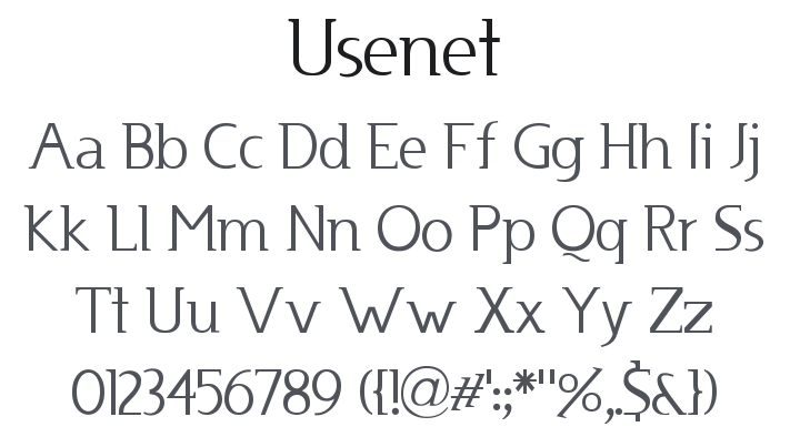 Usenet Font Family